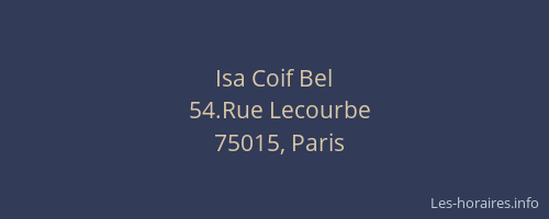 Isa Coif Bel