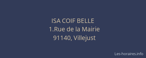 ISA COIF BELLE