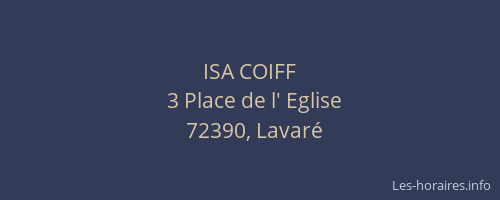 ISA COIFF