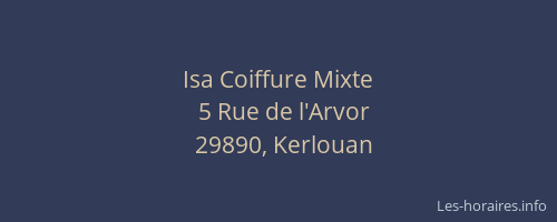 Isa Coiffure Mixte