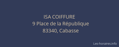ISA COIFFURE
