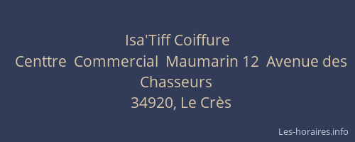 Isa'Tiff Coiffure