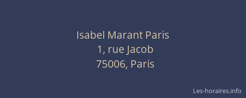 Isabel Marant Paris