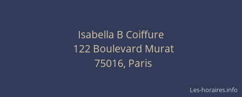 Isabella B Coiffure
