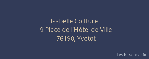 Isabelle Coiffure