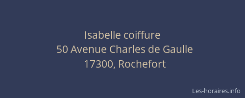 Isabelle coiffure