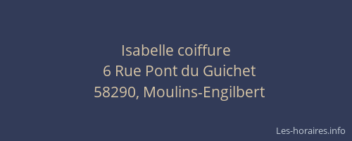 Isabelle coiffure