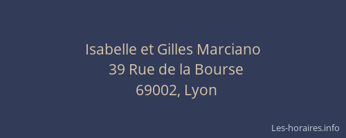 Isabelle et Gilles Marciano