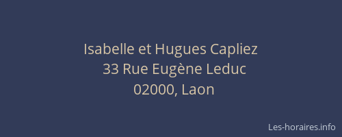 Isabelle et Hugues Capliez