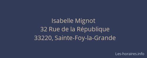 Isabelle Mignot