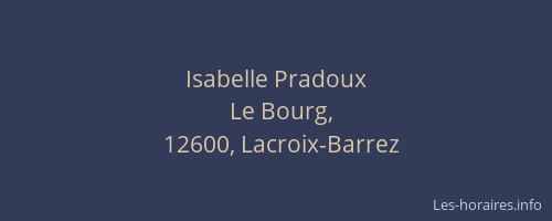 Isabelle Pradoux