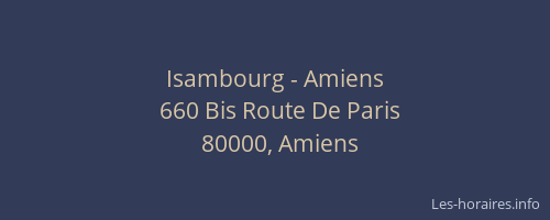 Isambourg - Amiens