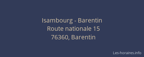 Isambourg - Barentin