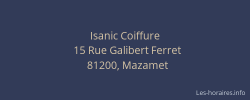 Isanic Coiffure