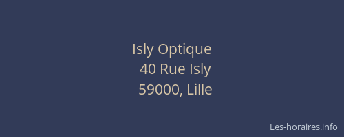 Isly Optique