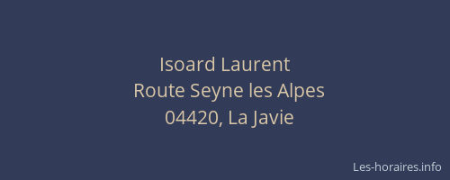 Isoard Laurent