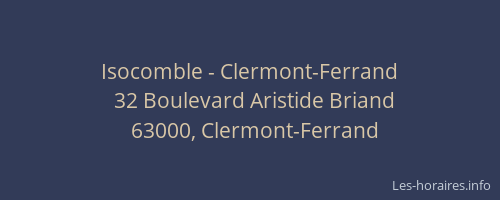 Isocomble - Clermont-Ferrand