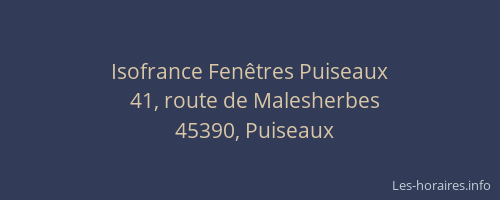 Isofrance Fen&ecirc;tres Puiseaux
