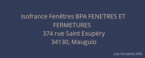 Isofrance Fenêtres BPA FENETRES ET FERMETURES