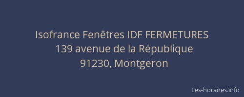 Isofrance Fenêtres IDF FERMETURES