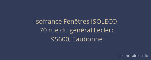 Isofrance Fenêtres ISOLECO