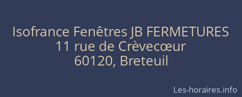 Isofrance Fenêtres JB FERMETURES
