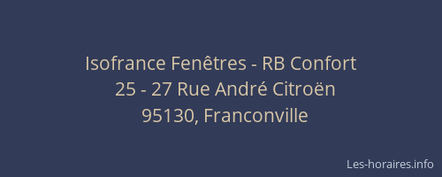 Isofrance Fenêtres - RB Confort