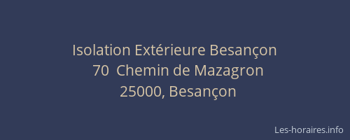 Isolation Extérieure Besançon