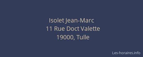Isolet Jean-Marc
