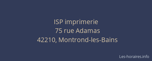 ISP imprimerie