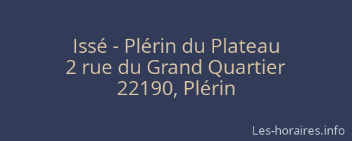 Issé - Plérin du Plateau
