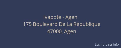 Ivapote - Agen