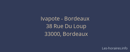 Ivapote - Bordeaux