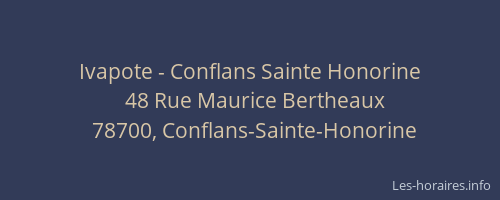 Ivapote - Conflans Sainte Honorine