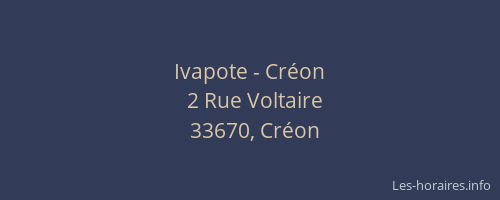 Ivapote - Cr&eacute;on