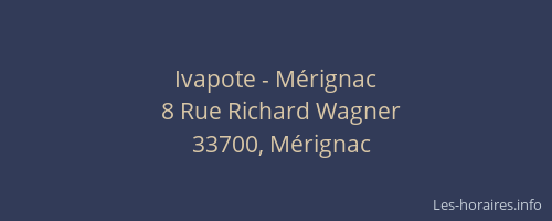 Ivapote - Mérignac