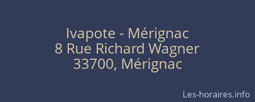Ivapote - Mérignac
