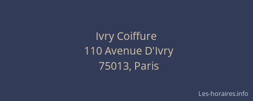 Ivry Coiffure
