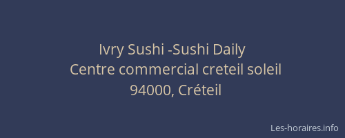 Ivry Sushi -Sushi Daily