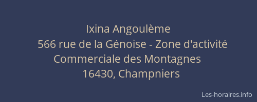 Ixina Angoulème