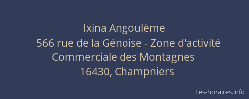 Ixina Angoul&egrave;me