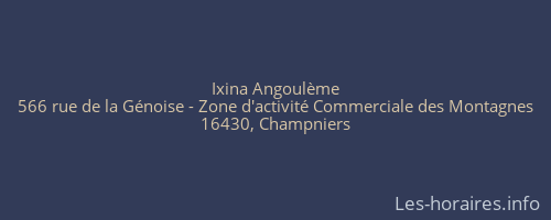 Ixina Angoulème