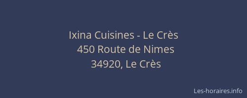 Ixina Cuisines - Le Crès