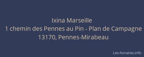 Ixina Marseille