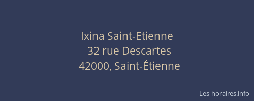 Ixina Saint-Etienne