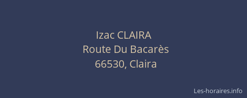 Izac CLAIRA