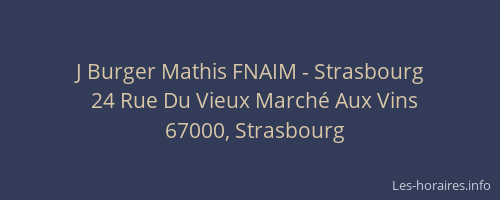 J Burger Mathis FNAIM - Strasbourg