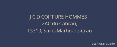 J C D COIFFURE HOMMES