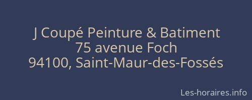 J Coupé Peinture & Batiment