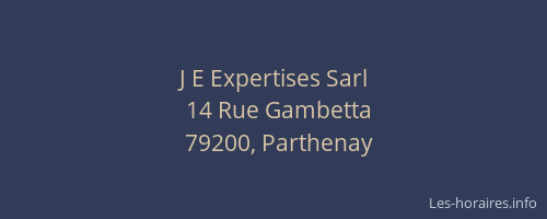 J E Expertises Sarl